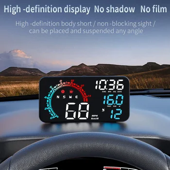 GPS Спидометр HUD дисплей GPS Спидометр Сигнализация скорости Напоминание об усталости при вождении Прочный HD дисплей HUD дисплей Универсальный электронный