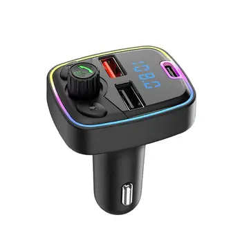 Автомобильный адаптер Blue Tooth, Быстрое зарядное устройство с двумя USB-модулями, Приемные узлы Fm Bluetooth, Совместимый передатчик, Штепсельная вилка для USB-накопителя, автомобильный комплект