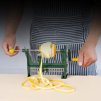 Овощечистка для яблок и Лимонов, машина для нарезки фруктов, Многофункциональная овощерезка из нержавеющей стали, вращающийся инструмент для очистки апельсиновой корки