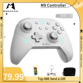 Контроллер MOBAPAD HUBEN M9 - Элитный геймпад для Nintendo Switch, ПК, Steam - Джойстик ALPS, вибрация HD, Линейная клавиша запуска
