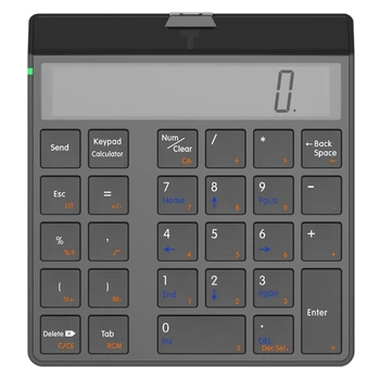 Цифровая клавиатура Sunreed 4,0 Bluetooth Клавиатура с дисплеем, функцией калькулятора 2 в 1 Цифровая клавиатура и калькулятор