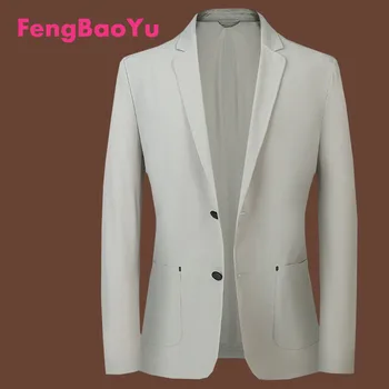 Солнцезащитный крем Feng Baoyu Ice Silk мужской повседневный костюм летний новый тонкий деловой эластичный пиджак прохладный и дышащий большой размер 3XL