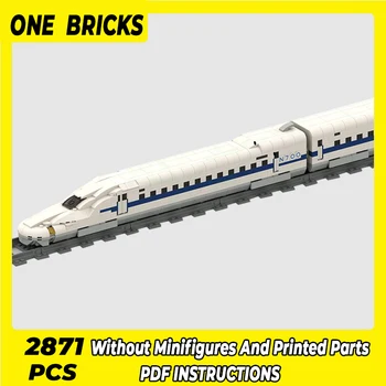 Технические кирпичи Moc Модель автомобиля Shinkansen N700 Скоростной поезд Модульные строительные блоки Подарки Игрушки для детей Сборка наборов DIY
