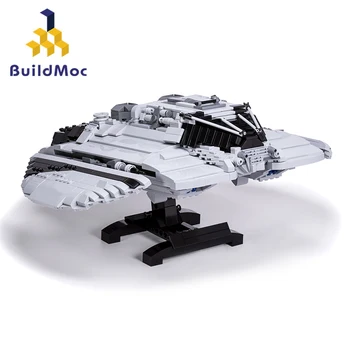 BuildMoc Centurion Raider Fighter Набор строительных блоков для боевого самолета Galactica Игрушка-самолет для детей Подарок на День рождения