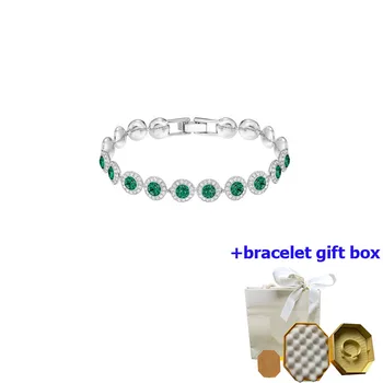 Высококачественный женский браслет с ангельским изумрудом и бриллиантами, подчеркивающий темперамент, красивый и трогательный, бесплатная доставка