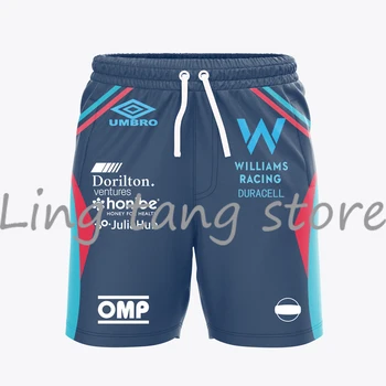 Летние шорты Williams Team 2023, мужские шорты для гонок на открытом воздухе, для любителей экстремальных видов спорта, для отдыха, пляжные штаны большого размера