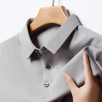 Летняя мужская рубашка для гольфа с короткими рукавами, дышащие простые и стильные футболки, обучающие топы, мужские рубашки поло, брендовая одежда