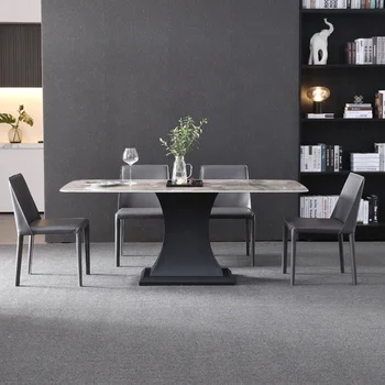 Современный, легкий, роскошный, минималистичный домашний ресторанный стол и стул в сочетании с высококачественной мебелью