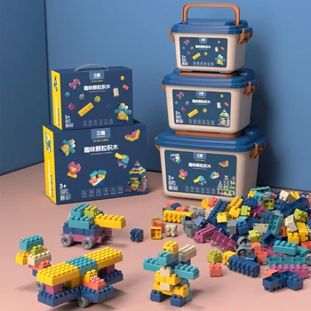 Креативные строительные блоки большого размера, сделанные своими руками, Объемные наборы City Classic Bricks Assembly Brinquedos, развивающие игрушки для детей с коробкой