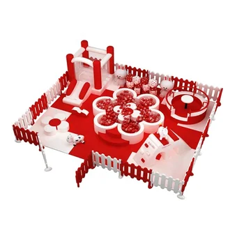 Красно-белое детское мягкое игровое оборудование Betta play для вечеринок, прокат на заднем дворе и в торговом центре