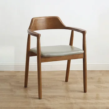 расслабляющий кожаный стул для гостиной деревянная гардеробная дизайнерские офисные стулья с подлокотниками столовая спальня woonkamer stoelen мебель для дома