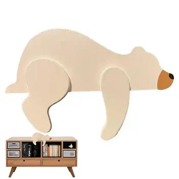 Орнамент в виде деревянного медведя, Орнаменты в виде деревянного медведя Ручной работы, силуэт черного/ коричневого/ белого медведя, декор в виде лесных животных для камина