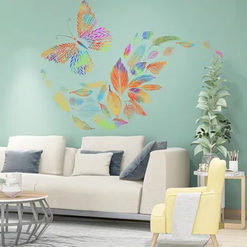 Красочные бабочки Наклейка на стену для домашнего декора Спальня Наклейки на стены из ПВХ Обои Аксессуары для гостиной Декоративная наклейка