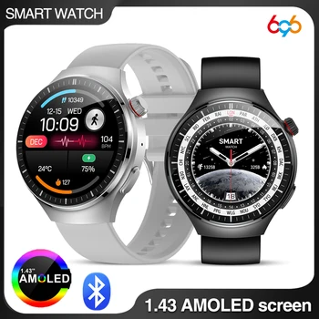 1,43-дюймовый AMOLED-экран, мужские и женские умные часы с синим зубом, спортивные Умные часы с пульсом, Здоровый браслет, Водонепроницаемое воспроизведение музыки, умные часы