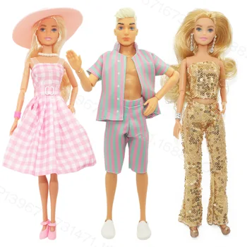 Кукла в розовом клетчатом платье 11,5 дюймов 30 см Кен Барби из фильма 