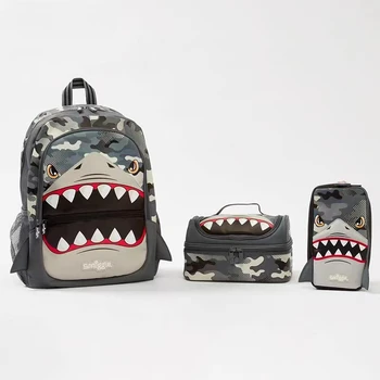 Новый детский рюкзак-пенал, милый рюкзак с мультяшным принтом акулы, легкий рюкзак для детей от 6 до 12 лет, сумки, детский рюкзак