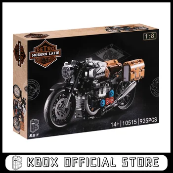 KBOX 10515 Технические ретро-конструкторы для мотоциклов Nine T, локомотив, городской гоночный мотоцикл, кирпичи, игрушки, подарки для мальчиков