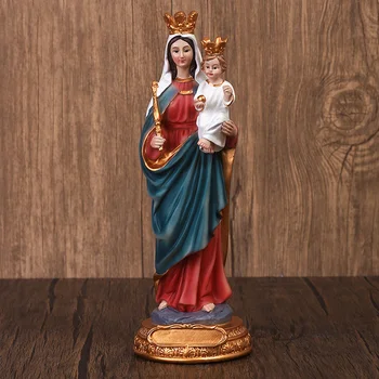 Настольный Орнамент Девы Марии, Фигурка из смолы, Поделки, Статуя Марии, Рождественские Украшения, Лампа Mini