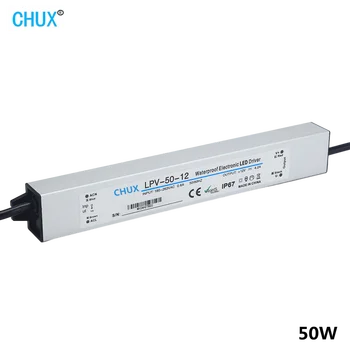 Источник питания с переключением режима CHUX 50 Вт 12V 24v 48V 15V LED Водонепроницаемого типа LPV50W Китайского производства Для электронного лампового освещения