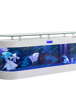 Шкаф для телевизора Стеклянный аквариум для рыб Умный Аквариум Гостиная Домашняя Среда Экологическая Замена Воды Доставка на дом