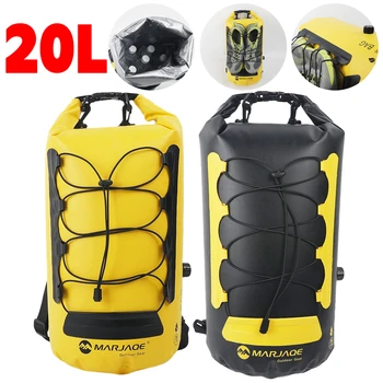 20-литровая сумка для плавания большой емкости, водонепроницаемый рюкзак для сухого и мокрого плавания, спортивная дорожная сумка, сумки для речного треккинга, аксессуары для плавания