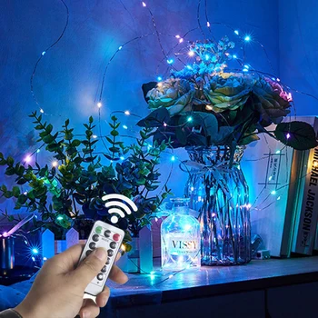 5/10 м USB светодиодные гирлянды с дистанционным управлением, гирлянда Fairy Light для рождественской вечеринки, свадебного украшения