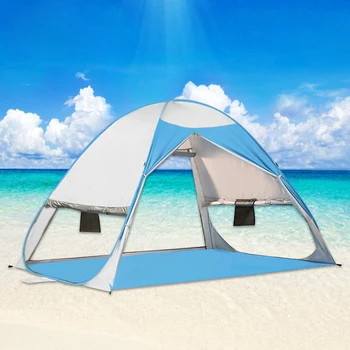 Пляжная солнцезащитная уличная быстрораскрывающаяся тентовая палатка, детская сверхлегкая палатка