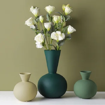 2023 Morandi Color Простая Керамическая ваза в скандинавском стиле Ins, мягкие украшения интерьера, Цветочная композиция, украшения для вазы