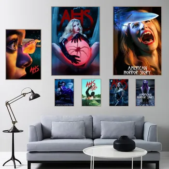 A-American H-Horror S-Story Плакат Домашний Декор комнаты Эстетическое Искусство Настенная живопись Наклейки