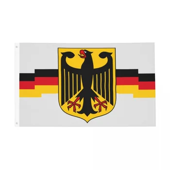 Флаг Германии с орлом на щите, баннер для помещений и улицы, украшение лентой флага Германии, двухсторонние флаги размером 2x3, 3x5, 4x6, 5x8 футов
