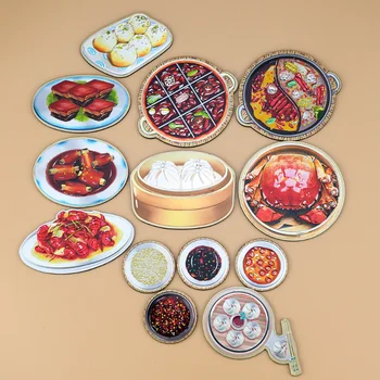 Наклейки на холодильник для гурманов из Чунцина, Магнитные наклейки для еды, Живописное место, сувениры для культурного туризма