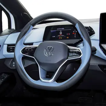 Индивидуальный Чехол для Рулевого Колеса Автомобиля Ручной работы Volkswagen ID.3 ID.4 X ID.4 Crozz ID.6 X ID.6 Crozz Magotan из натуральной Кожи