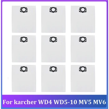 9 Шт. Мешок для пыли для робота-пылесоса Karcher WD4 WD5-10 MV5 MV6, Запасные Части, Аксессуары