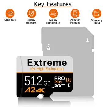 Для видеокарты Xiaomi Microdrive Mini SD Card 2023 НОВинка Для телефона Xiaomi 2 ТБ Mini Sd Card Карта памяти 512 ГБ 128 ГБ 256 ГБ 64 ГБ