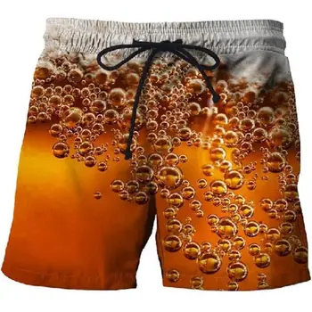 2023 Новые мужские пляжные шорты с 3D принтом Gulf, летние мужские шорты для прохладного пива, свободные шорты унисекс, мужской спортивный купальник с высокой талией