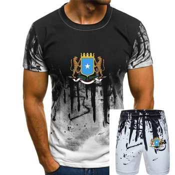 Повседневные мужские футболки для фитнеса, футболка с гербом Сомали, футболка с национальной эмблемой Сомали