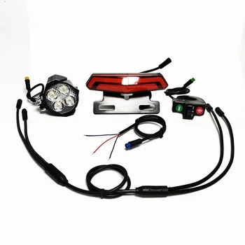 Задний фонарь электрического велосипеда 24-60 В, стоп-сигнал + звуковой сигнал SM Controller Пользовательская версия