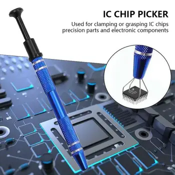Электронный компонент IC Extractor Blue С четырьмя Когтями, Всасывающая ручка, Ручной инструмент для сбора микросхем, Инструменты для ремонта мобильных телефонов IC Suck