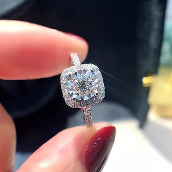 Великолепное женское кольцо квадратной формы, полное украшений, покрытое глазурью, с микро-паве, с кристаллами Циркона, Ослепительное кольцо Невесты, Обручальное кольцо для помолвки