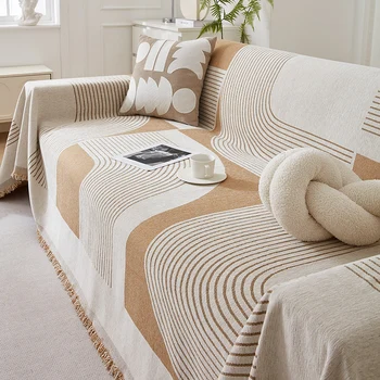 Современный роскошный чехол для дивана, радужные линии, полотенце для дивана, Одеяло, полный чехол, универсальное полотенце для дивана, Пылезащитная подушка для дивана