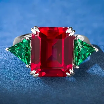Большое Овальное кольцо с бриллиантом Муассанит 15 карат, 100% настоящее серебро 925 пробы, Вечерние Обручальные кольца для женщин, свадебные украшения для помолвки.